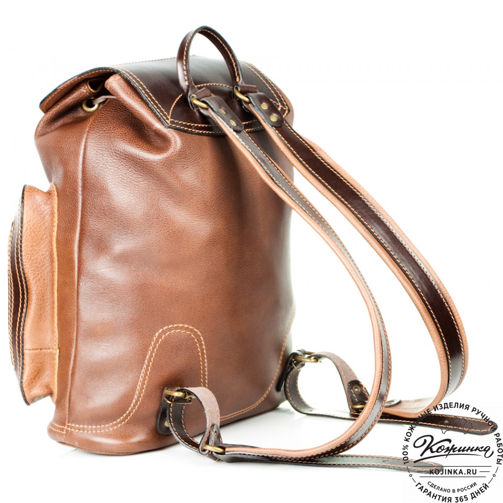 Кожаный рюкзак "Стиль 2" (коричневый)