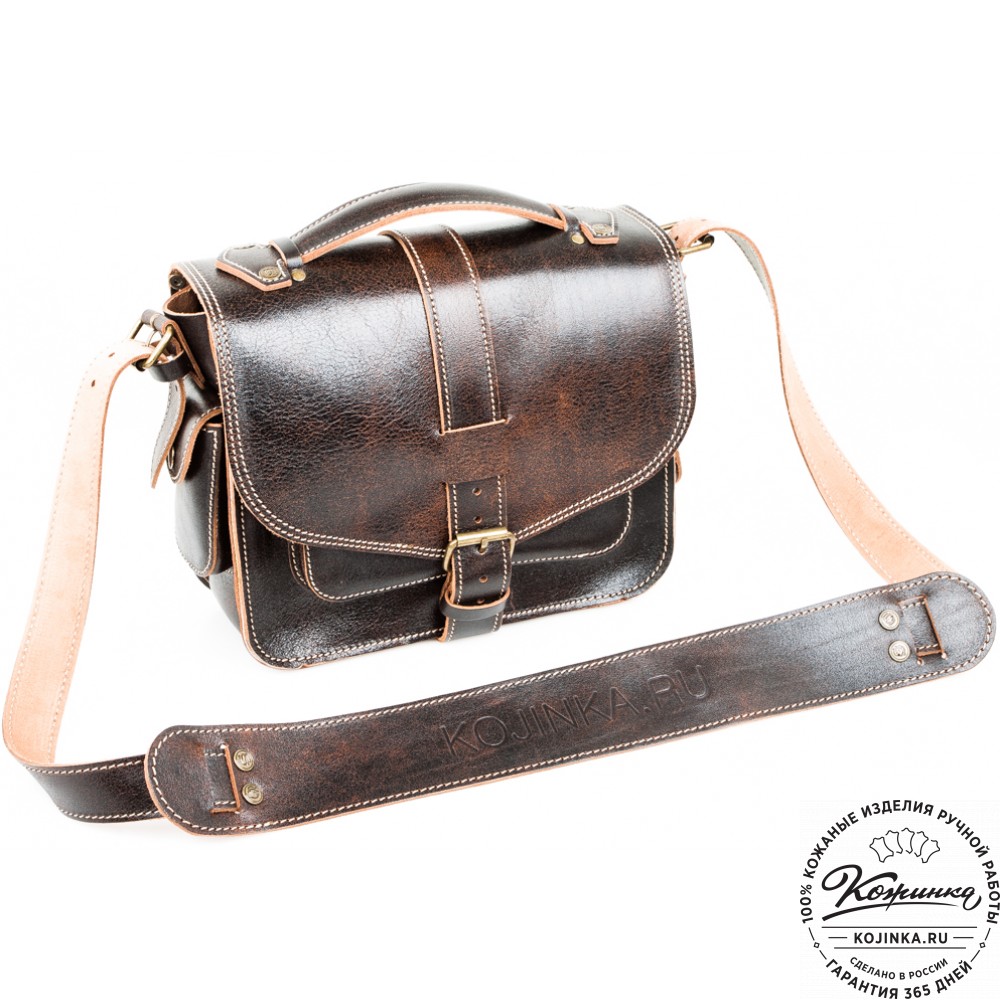 Кожаная  сумка "Виктория" (коричневый эксклюзив)