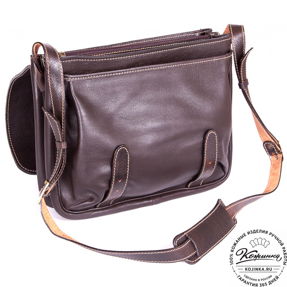 Кожаный портфель "Сорбонна" (темно-коричневый)