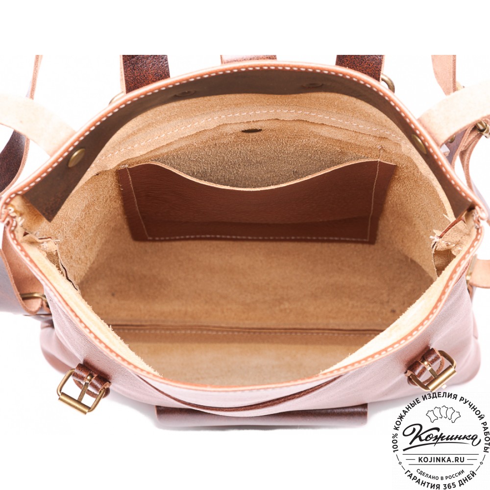 Кожаный рюкзак "Vogue" (светло-коричневый)