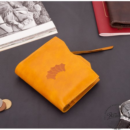 Кожаное портмоне "Лондон" (желтое)